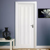 White Fire Door, Idaho 3 Panel Door - 1/2 Hour Rated - White Primed