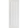 White Fire Door, Idaho 3 Panel Door - 1/2 Hour Rated - White Primed