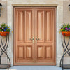 Islington 4 Panel Exterior Hardwood Double Door and Frame Set, From LPD Joinery