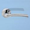Indiana Status Lever on Round Rose - Satin Chrome - Polished Chrome