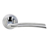 Indiana Status Lever on Round Rose - Satin Chrome - Polished Chrome