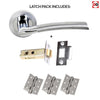 Indiana Status Lever on Round Rose - Satin Chrome - Polished Chrome Handle Pack