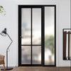 Room Divider - Handmade Eco-Urban® Bronx Door DD6315F - Frosted Glass - Premium Primed - Colour & Size Options