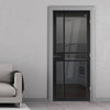 JB Kind Industrial City Black Internal Door - Tinted Glass - Prefinished