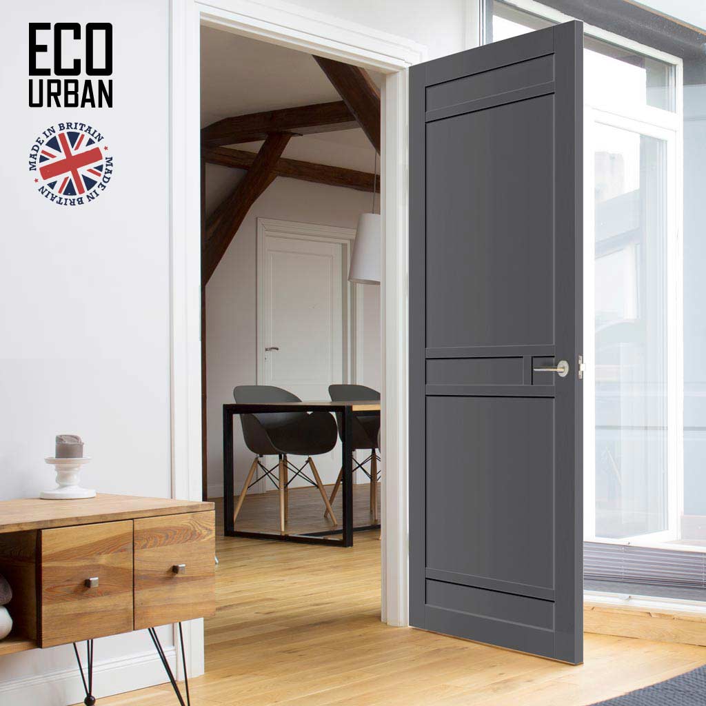 Sheffield 5 Panel Solid Wood Internal Door UK Made DD6312 - Eco-Urban® Stormy Grey Premium Primed