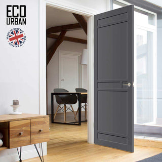 Image: Sheffield 5 Panel Solid Wood Internal Door UK Made DD6312 - Eco-Urban® Stormy Grey Premium Primed