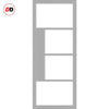 Room Divider - Handmade Eco-Urban® Boston with Two Sides DD6311F - Frosted Glass - Premium Primed - Colour & Size Options