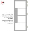 Room Divider - Handmade Eco-Urban® Boston with Two Sides DD6311F - Frosted Glass - Premium Primed - Colour & Size Options