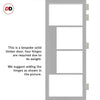 Bespoke Room Divider - Eco-Urban® Boston Door Pair DD6311F - Frosted Glass with Full Glass Side - Premium Primed - Colour & Size Options