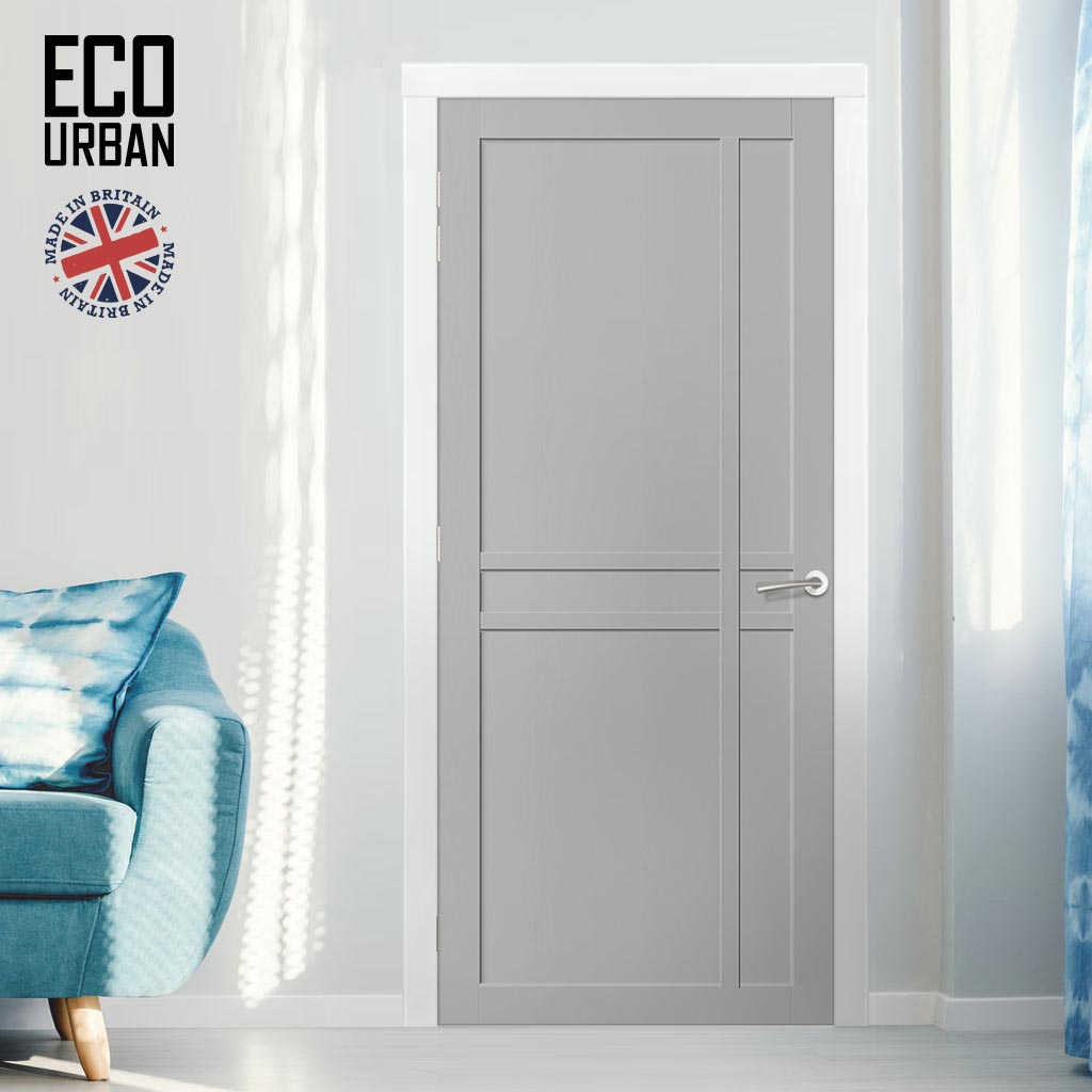Glasgow 6 Panel Solid Wood Internal Door UK Made DD6314 - Eco-Urban® Mist Grey Premium Primed