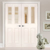 Rochester Clear Glazed White Primed Door Pair