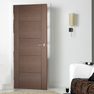 Image: Modern flush grey colour interior door