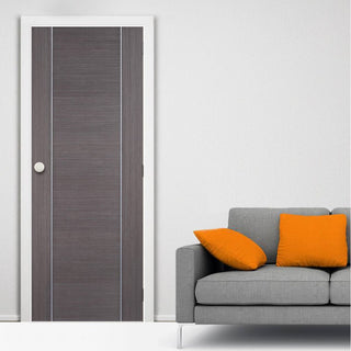 Image: LPD Joinery Bespoke Fire Door, Chocolate Grey Alcaraz - 1/2 Hour Fire Rated - Prefinished