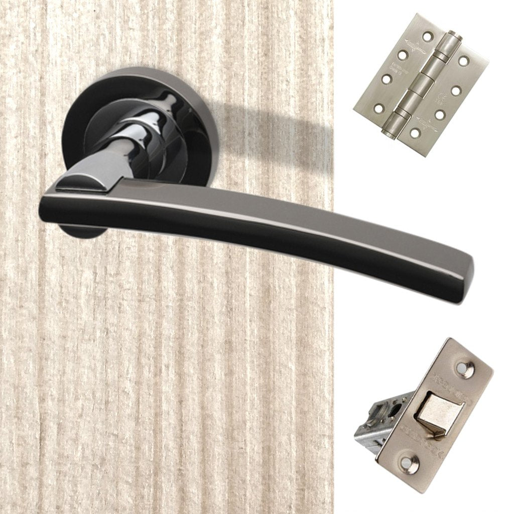 Sirus Door Handle Pack - Polished Chrome - Black Chrome