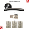 Sirus Door Handle Pack - Polished Chrome - Black Chrome