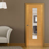 Glazed oak veneer flush interior door