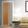 Mexicano Oak Evokit Pocket Fire Door - Vertical Lining - 30 Minute Fire Rated