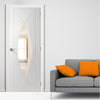 Pesaro white designer glazed door
