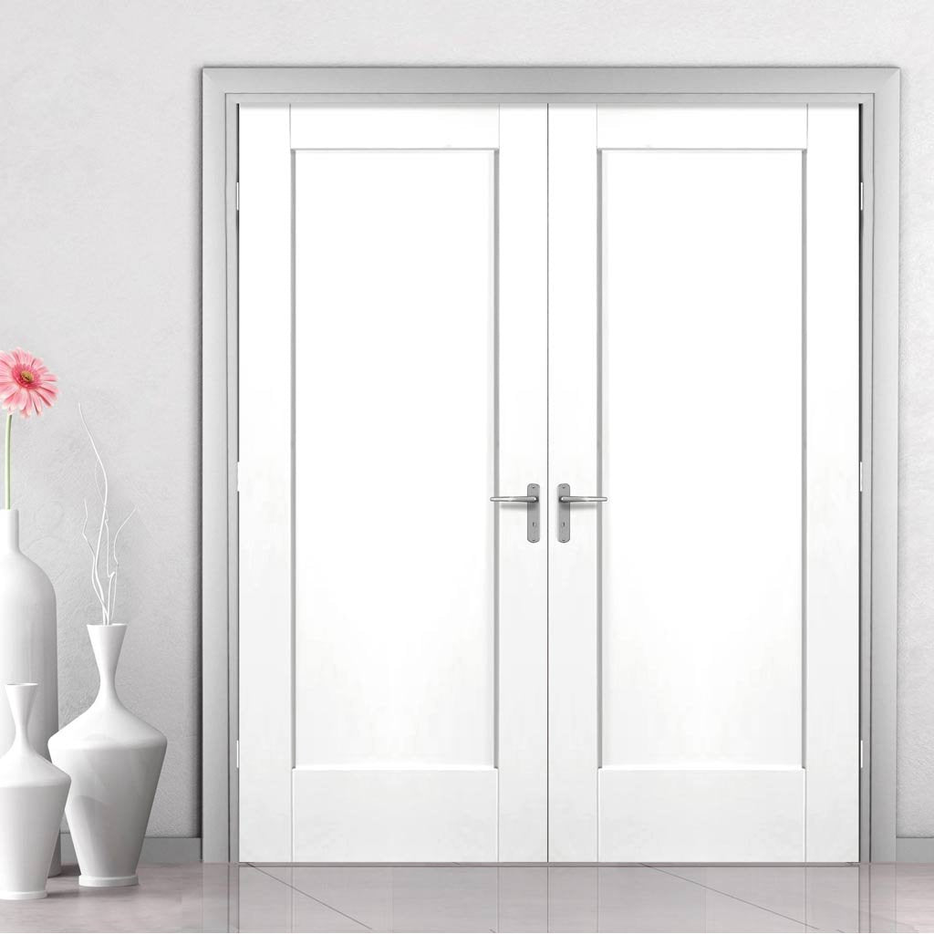 Bespoke Pattern 10 Style Panel White Primed Door Pair