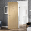 Bespoke oak flush modern door