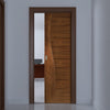 Contemporary Design Cadiz Walnut Single Evokit Pocket Door - Prefinished