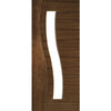 Bespoke Contemporary Design Cadiz Prefinished Walnut Internal Door - Clear Glass