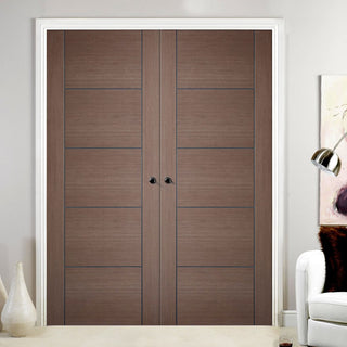 Image: Vancouver Chocolate Grey Door Pair - Prefinished