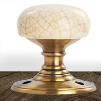 Delamain DK34ICFB Porcelain Mortice Knob Handles