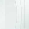 Bespoke Thruslide Surface Salerno Flush - Sliding Double Door and Track Kit - White Primed
