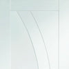 Bespoke Salerno Flush Double Frameless Pocket Door Detail - White Primed