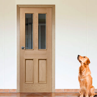 Image: Malton style oak veneer panelled interior door