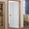 White Fire Door, Canterbury 4 Panel DSN Door - 1/2 Hour Rated - White Primed