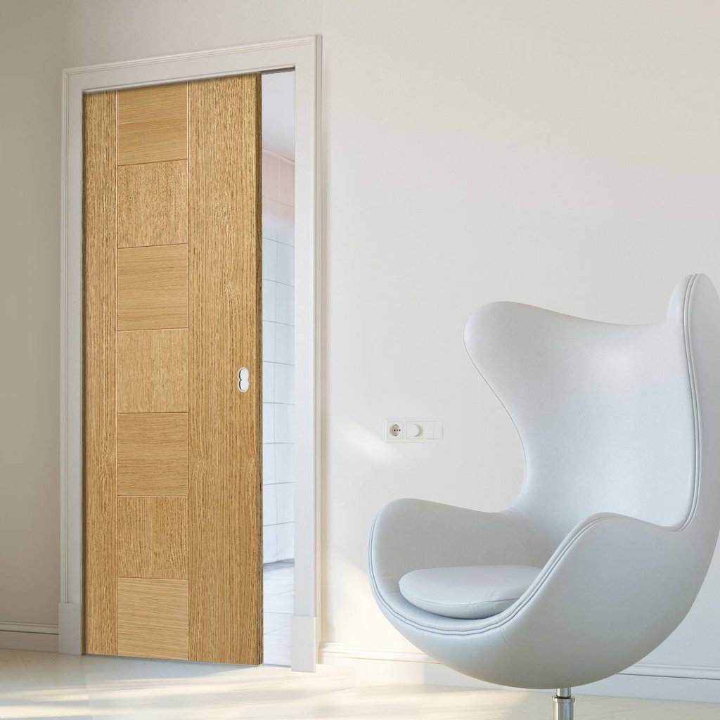 Catalonia Oak Evokit Pocket Fire Door - 30 Minute Fire Rated - Prefinished