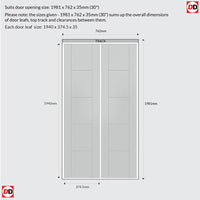 J B Kind White Contemporary Tigris Bifold Door - Prefinished