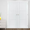 J B Kind Mistral White Primed Flush Door Pair