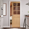 Bespoke Suffolk Oak 6L Glazed Single Pocket Door - Prefinished