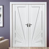 J B Kind Calypso Aurora White Primed Panel Door Pair