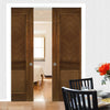 Kensington Walnut Double Evokit Pocket Doors - Prefinished