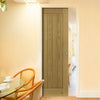 Ely Real American White Oak Veneer Single Evokit Pocket Door - Prefinished