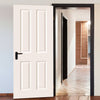 JBK Canterbury 4 Panel White Fire Internal Door - Smooth - 1/2 Hour Fire Rated