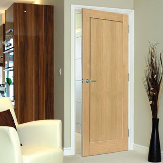 Image: J B Kind Oak Shaker Etna Fire Door - 1/2 Hour Fire Rated