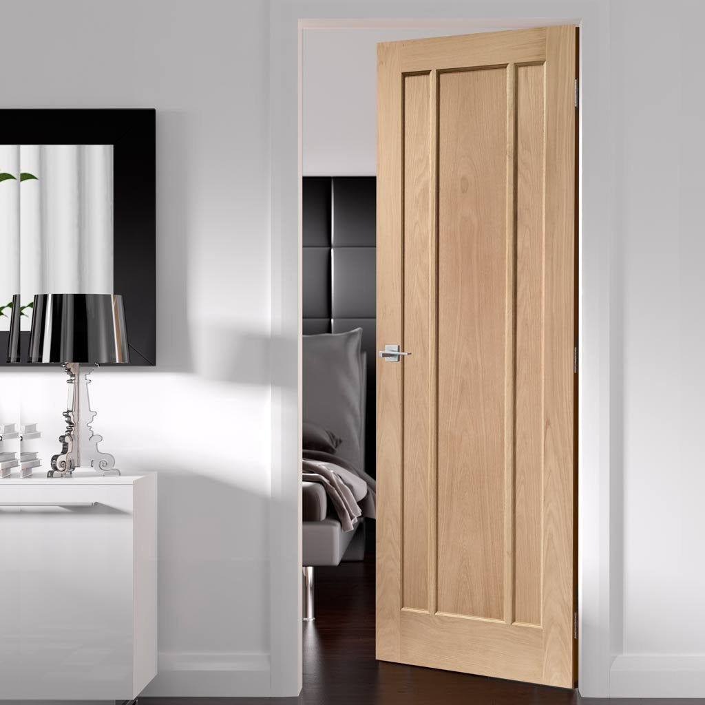 Fire Rated Worcester 3 Panel Oak Door - 1/2 Hour Fire Rated