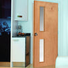 J B Kind STP Flush Plywood Kintt6G Fire Door - 1/2 Hour Fire Rated  - Wired Fire Glass