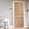 Fire Rated Victorian Oak Door - Raised Mouldings - 1/2 Hour Fire Rated