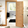 Door and Frame Kit - Palermo Oak Flush Door - Panelled Effect - Prefinished