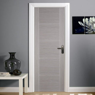 Image: Modern flush grey colour interior door