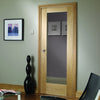 Door and Frame Kit - Patt 10 Oak Door - Clear Glass - Prefinished