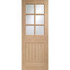 Bespoke Suffolk Oak 6L Glazed Double Pocket Door Detail - Prefinished
