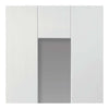 Two Sliding Doors and Frame Kit - Axis White Primed Door - Clear Glass
