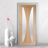 Glazed bespoke oak veneer interior door design